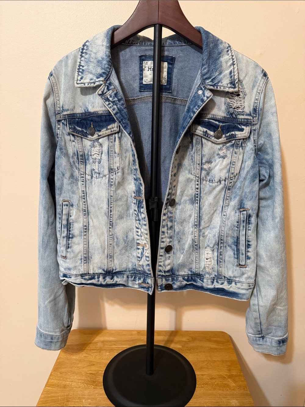 Mudd Light Wash Distressed Jean Jacket